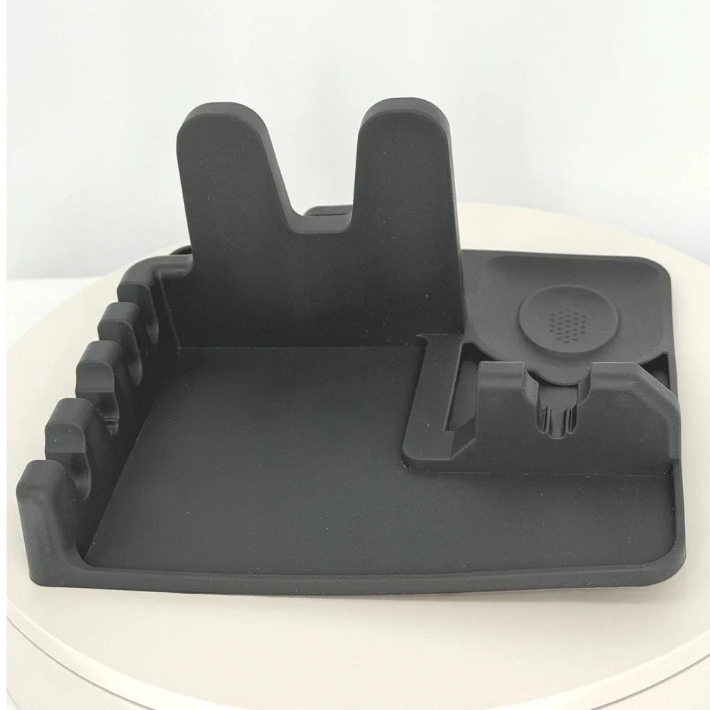 Silicone‎ Kitchen Utensil Rest Spoon Holder Mat Countertop Spill Pad Gray 96-11